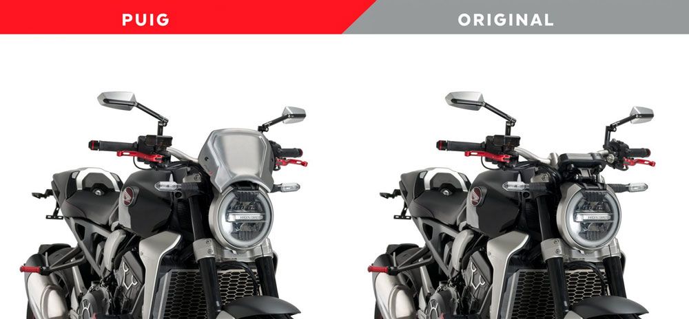 PUIG 9803P ALU Frontplatte passend fuer HONDA CB1000R NEO SPORTS CAFE Silber