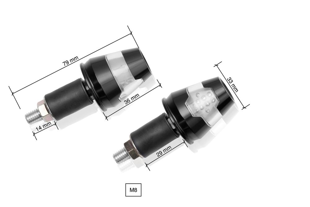 PUIG 9947N Buoy Blinkerset passend fuer DUCATI PANIGALE V2 Schwarz