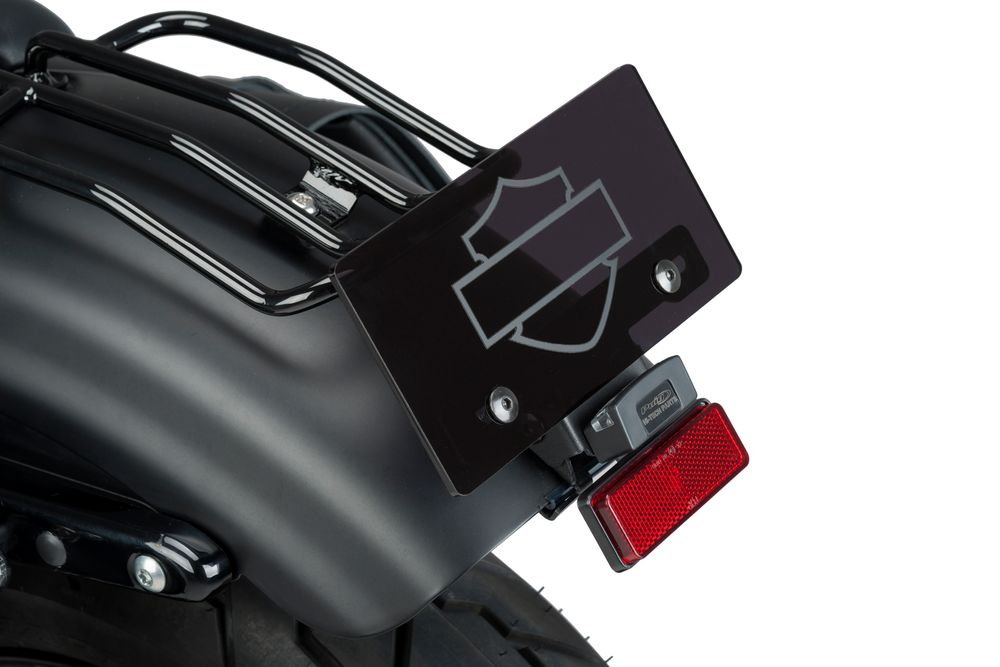 PUIG 9994N Kennzeichenhalters passend fuer HARLEY DAVIDSON SOFTAIL SLIM FLSL Schwarz