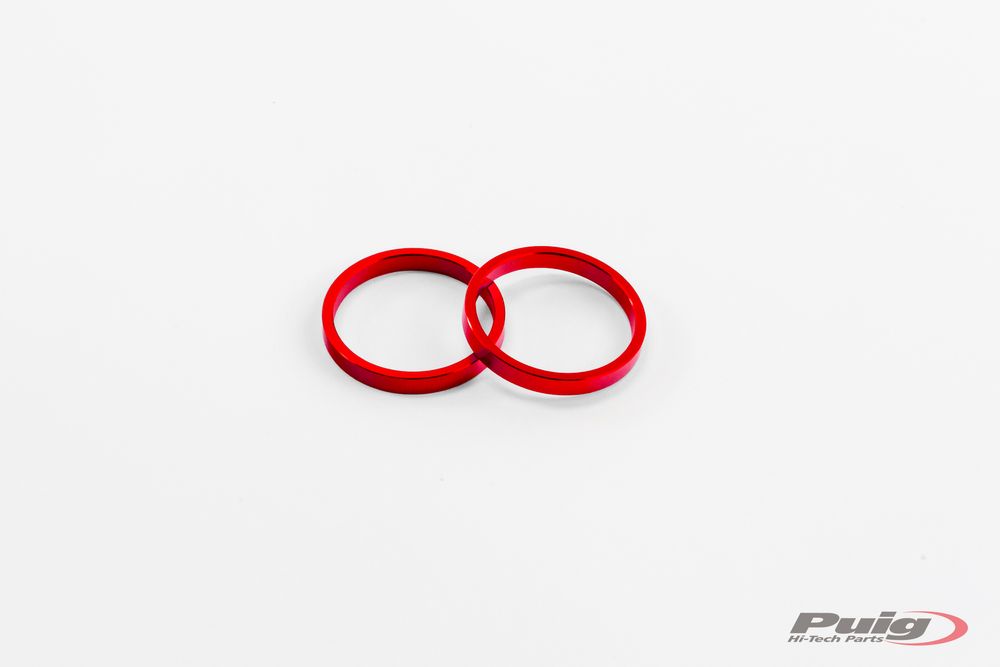 PUIG 9170R Kurze Lenkerendgewichte mit Ring passend fuer BMW F800R Rot