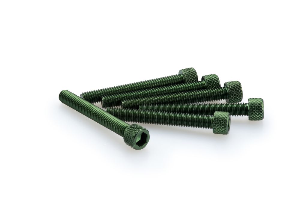 PUIG 0370V Muttern aus Anodisierten Aluminium passend fuer UNIVERSAL UNIVERSAL Grün
