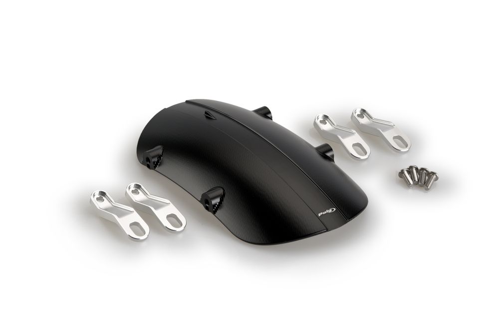 PUIG 9673N Vorderer Kotflügel dicken Aluminiumblech  passend fuer KAWASAKI VULCAN S Schwarz