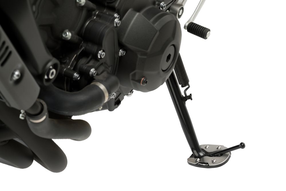 PUIG 20184N Fusstandverbreiterung mit Standardaufhängung passend fuer YAMAHA MT-09 TRACER Schwarz
