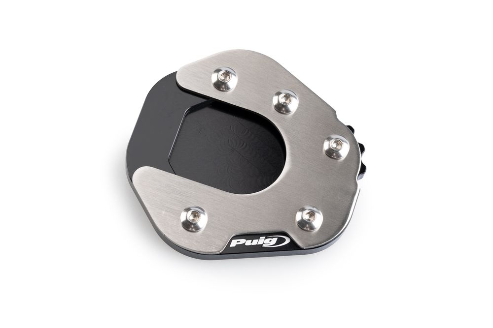 PUIG 21289N Fusstandverbreiterung mit Standardaufhängung passend fuer BENELLI LEONCINO 800 Schwarz