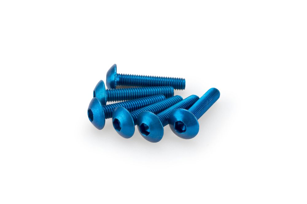 PUIG 0610A Muttern aus Anodisierten Aluminium passend fuer UNIVERSAL UNIVERSAL Blau