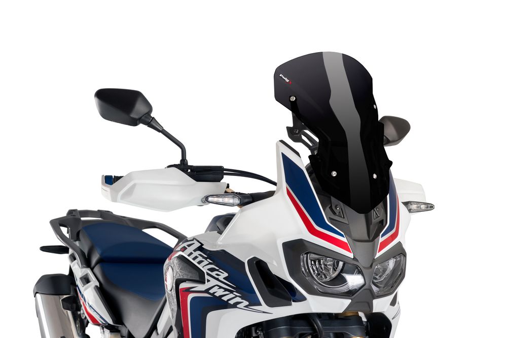 PUIG 9155N Verstellbare Scheibe passend fuer HONDA CRF1000L AFRICA TWIN Schwarz