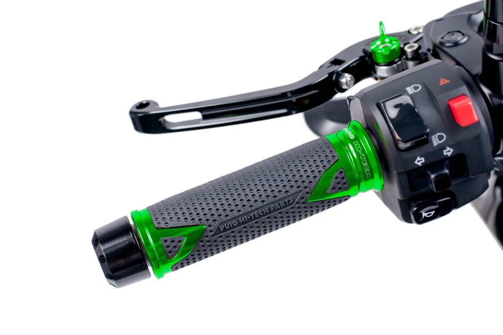 PUIG 6325V Radikal Griffe passend fuer KAWASAKI KLE500 Grün