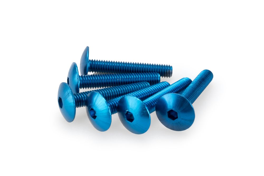 PUIG 3995A Muttern aus Anodisierten Aluminium passend fuer UNIVERSAL UNIVERSAL Blau
