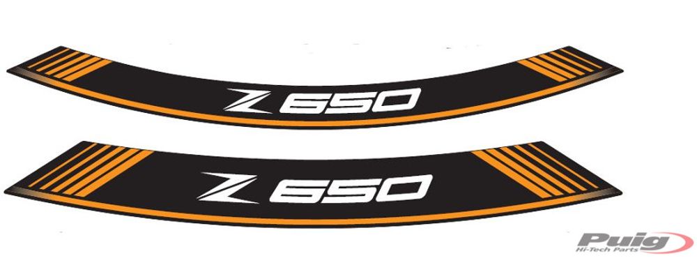 PUIG 9290T Rim Strips Specials passend fuer KAWASAKI Z650 Orange