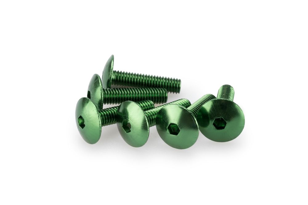 PUIG 0689V Muttern aus Anodisierten Aluminium passend fuer UNIVERSAL UNIVERSAL Grün