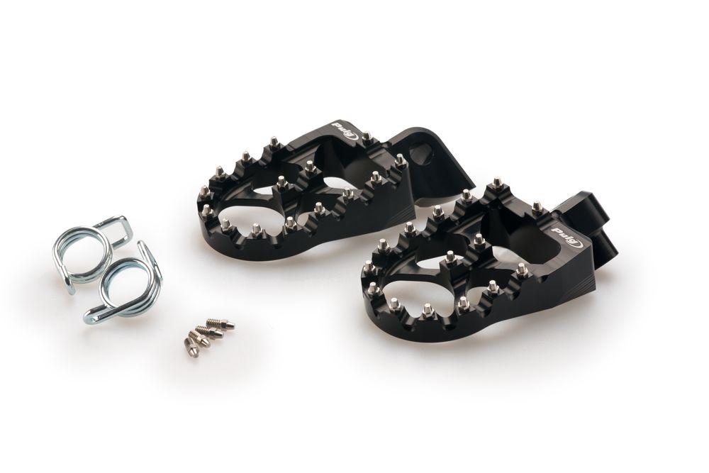 PUIG 20562N Fussrasten Off-Road passend fuer HUSQVARNA TC125 Schwarz