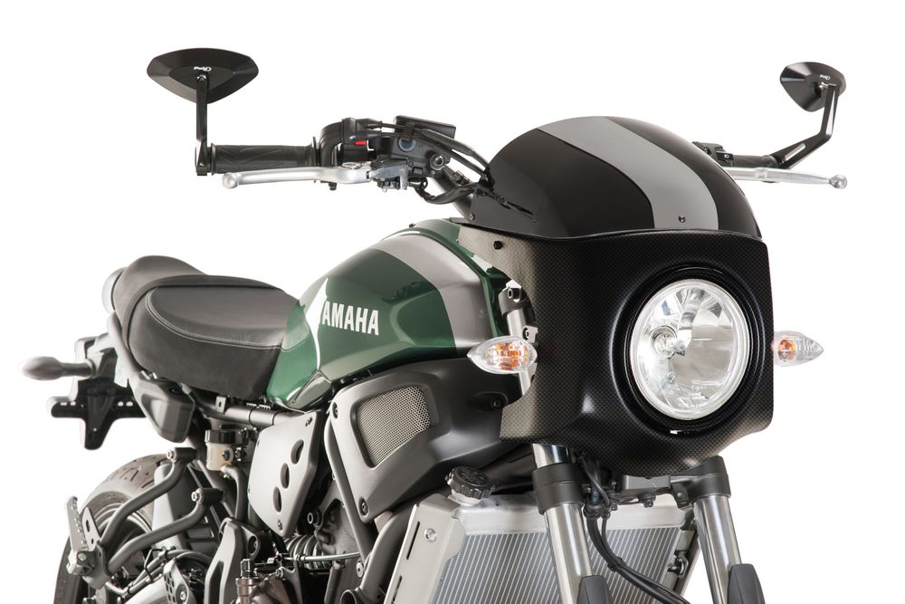 PUIG 9187N Retro-Verkleidungscheibe passend fuer YAMAHA XSR700 Schwarz