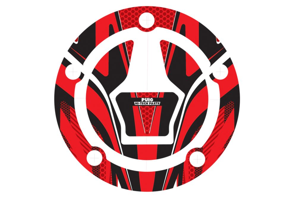 PUIG 9609R Tankdeckelabdeckungen Radikal passend fuer SUZUKI GSX-R125 Rot