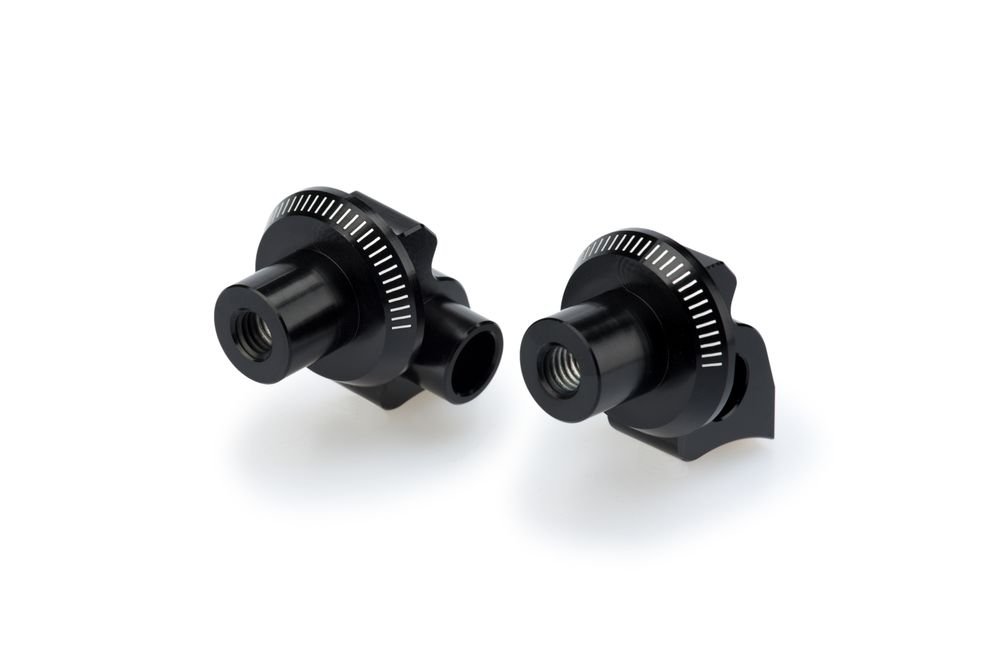 PUIG 9641N Vintage Fußrasten passend fuer APRILIA DORSODURO 900 Schwarz