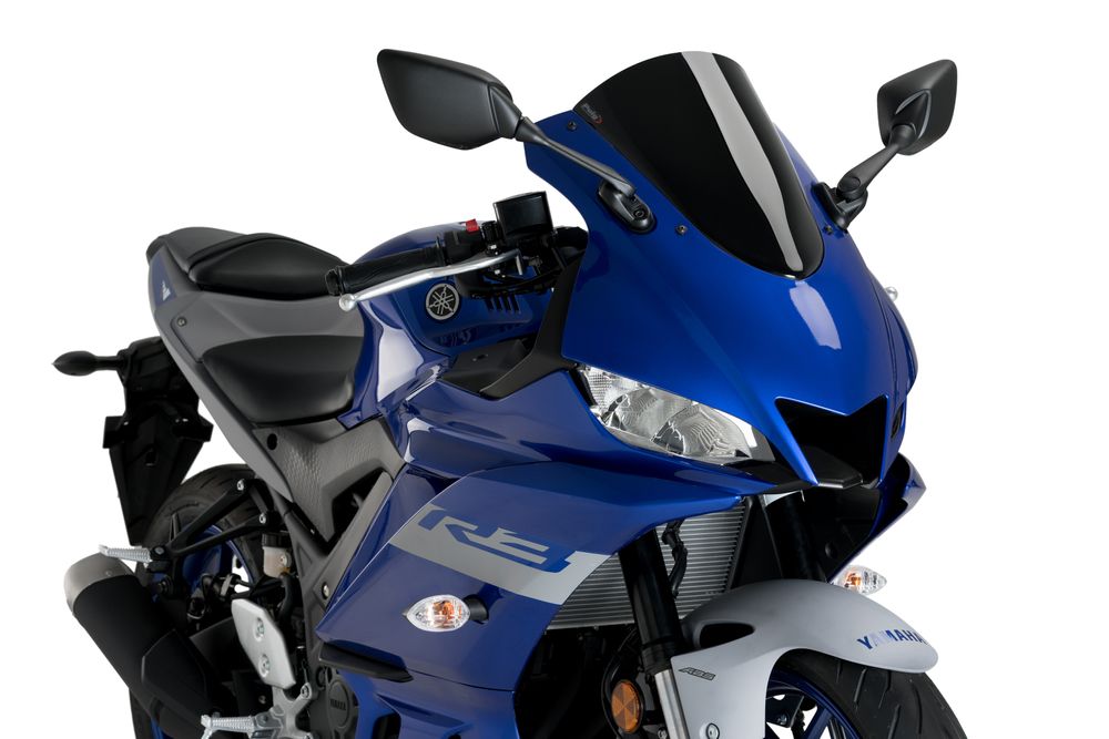 PUIG 3737N R-Racer Scheibe passend fuer YAMAHA YZF-R3 Schwarz