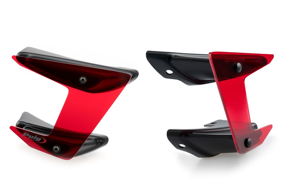 PUIG 20380R Naked Side Spoiler passend fuer YAMAHA MT-09 Rot