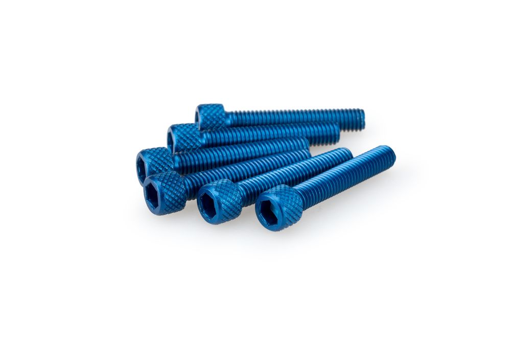PUIG 0346A Muttern aus Anodisierten Aluminium passend fuer UNIVERSAL UNIVERSAL Blau