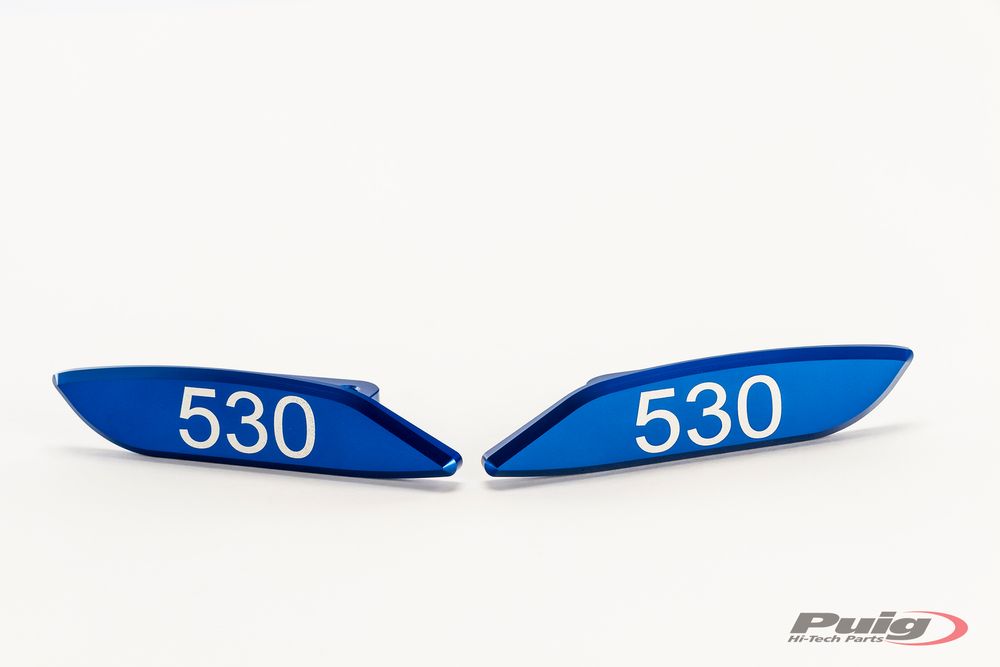 PUIG 7511A Retro Rückspiegel passend fuer YAMAHA T-MAX 530 Blau