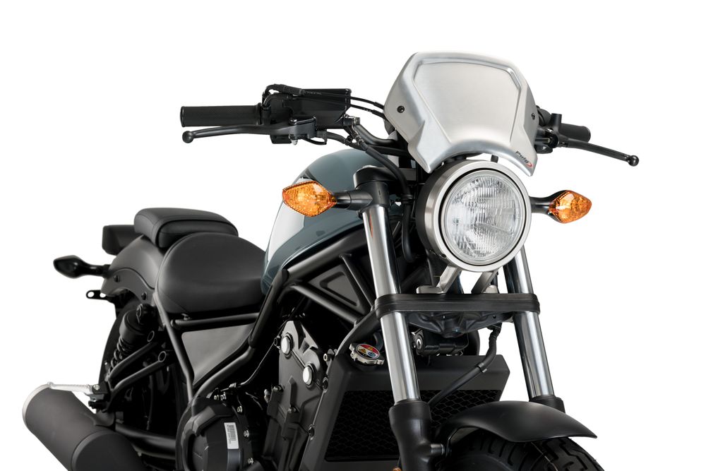 PUIG 3701P ALU Frontplatte passend fuer HONDA CMX 500 REBEL Silber
