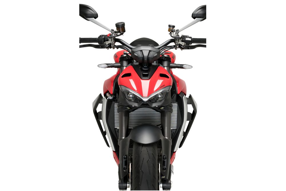 PUIG 21475J Naked Side Spoiler passend fuer DUCATI STREETFIGHTER V2 Mattschwarz