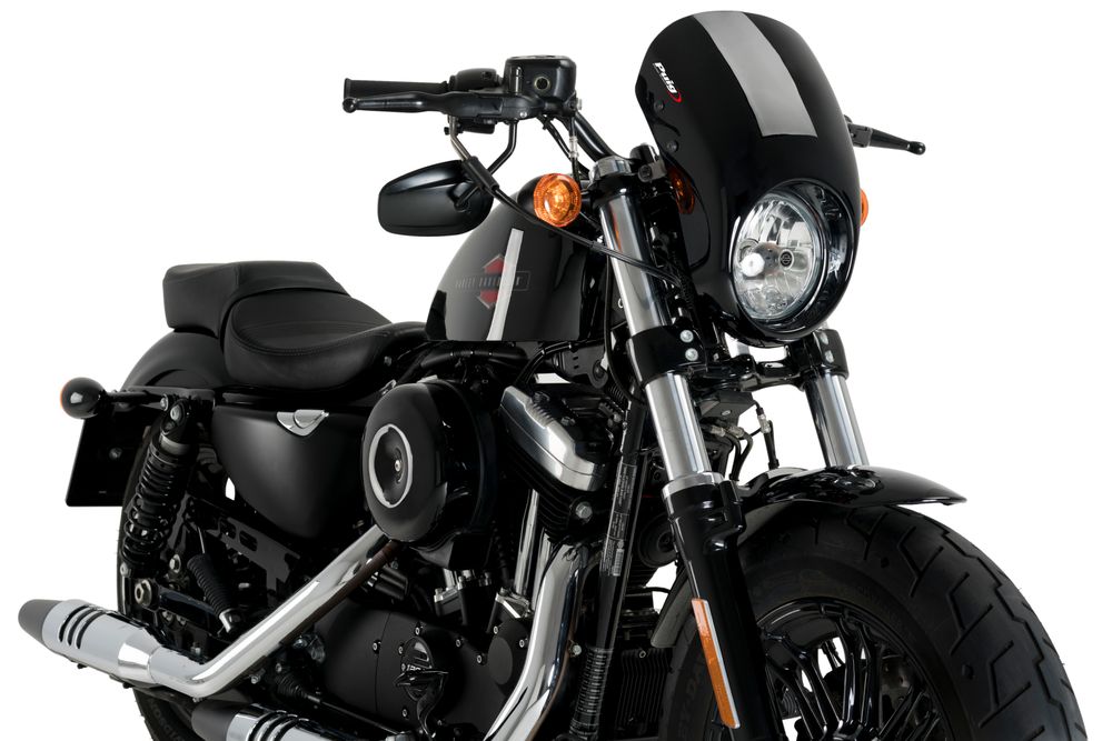 PUIG 21084N Anarchy passend fuer HARLEY DAVIDSON SPORTSTER FORTY-EIGHT XL1200X Schwarz
