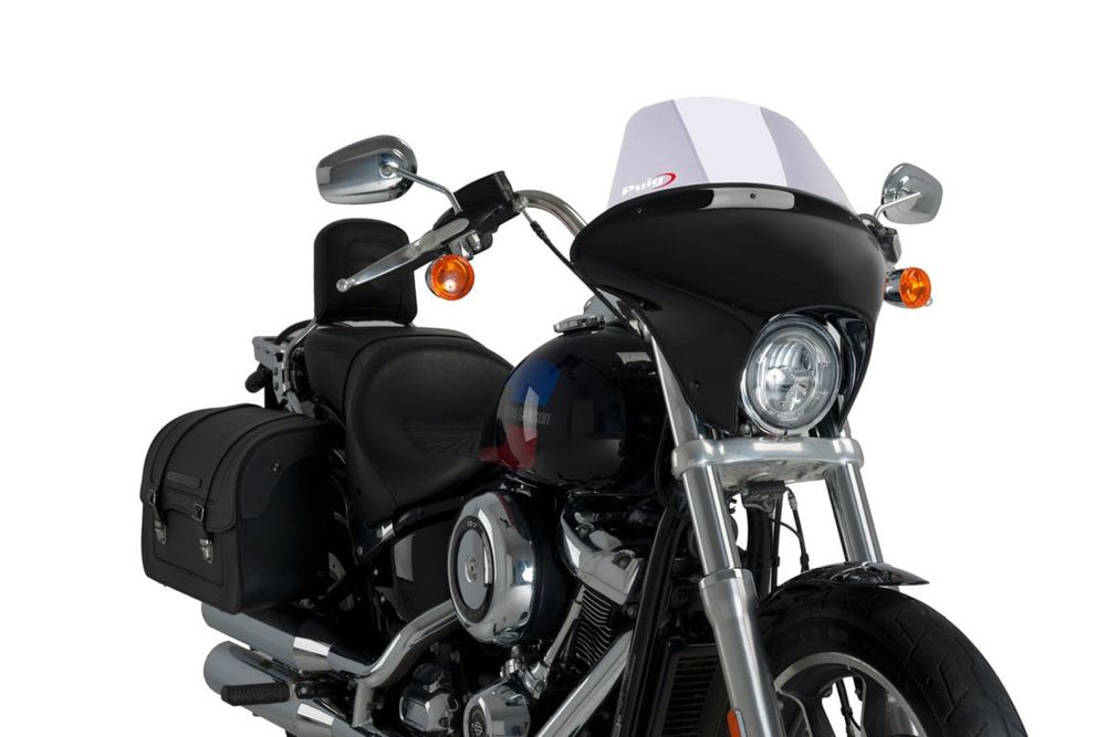 PUIG 21052W Touring Batwing SML passend fuer HARLEY DAVIDSON SOFTAIL LOW RIDER FXLR Transparent
