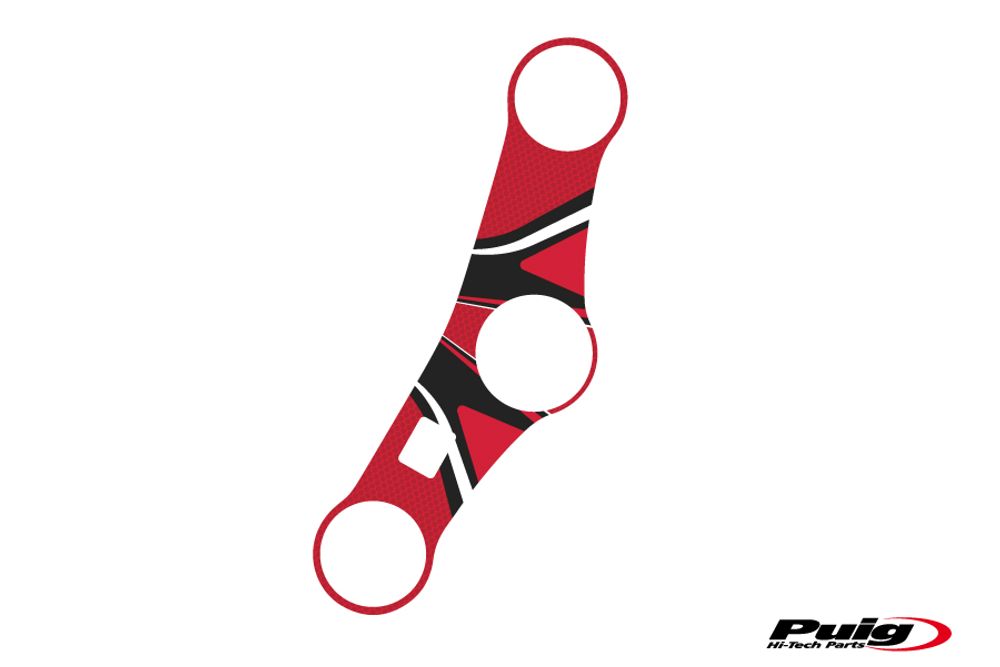 PUIG 6967R Radikal Yoke Protector passend fuer HONDA CBR900RR FIREBLADE Rot
