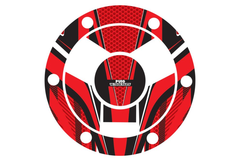 PUIG 9053R Tankdeckelabdeckungen Radikal passend fuer TRIUMPH SPEED TRIPLE 1050 R Rot