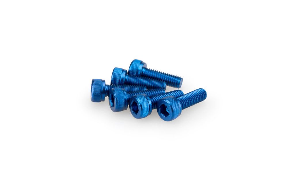 PUIG 0146A Muttern aus Anodisierten Aluminium passend fuer UNIVERSAL UNIVERSAL Blau