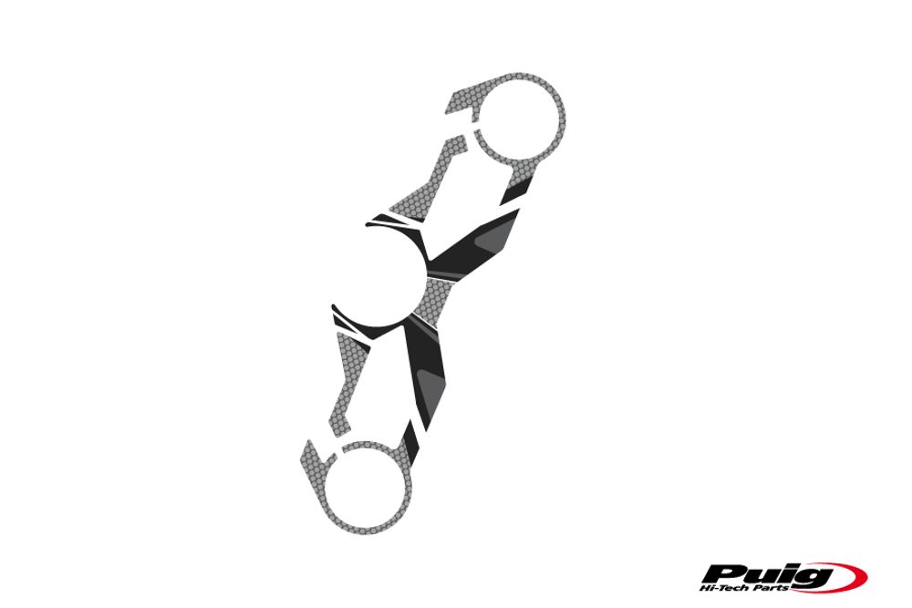 PUIG 8320U Radikal Yoke Protector passend fuer KAWASAKI NINJA 125 Grau