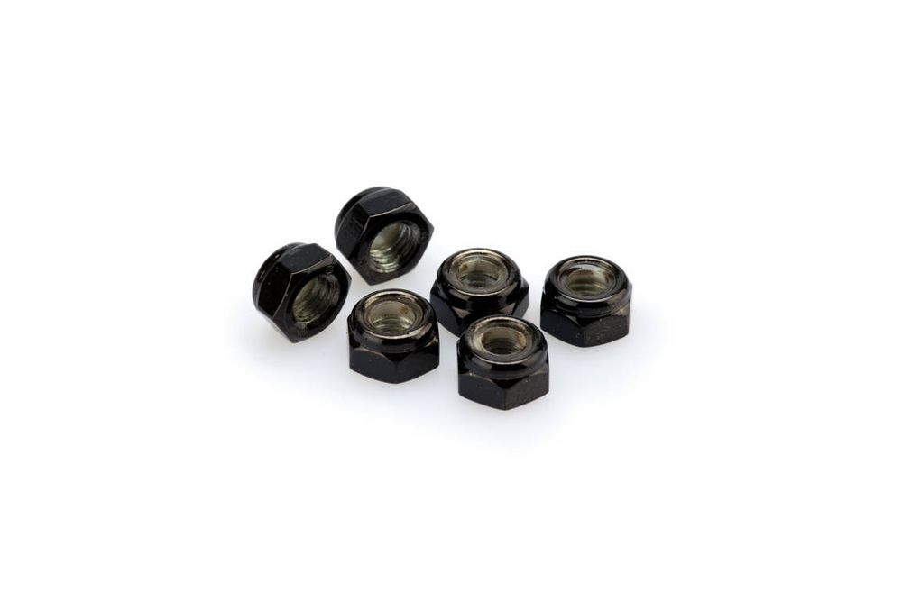 PUIG 0832N Muttern aus Anodisierten Aluminium passend fuer UNIVERSAL UNIVERSAL Schwarz