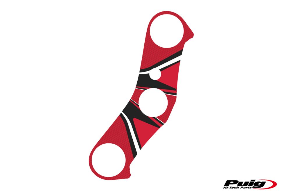 PUIG 6928R Radikal Yoke Protector passend fuer YAMAHA YZF-R1 Rot