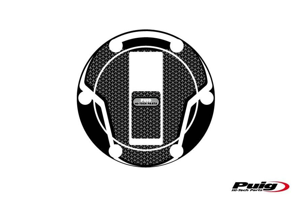 PUIG 6293U Tankdeckelabdeckungen Naked passend fuer APRILIA SHIVER 900 Grau