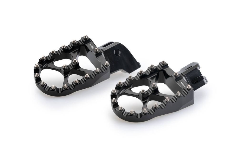 PUIG 21579N Fussrasten Off-Road passend fuer TRIUMPH TIGER EXPLORER Schwarz