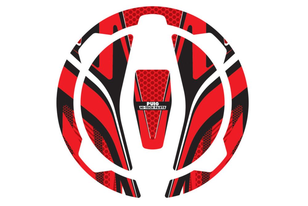 PUIG 9362R Tankdeckelabdeckungen Radikal passend fuer KAWASAKI VERSYS-X 300 Rot