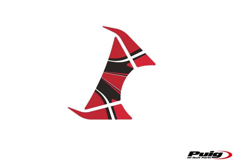 PUIG 2812R Radikal Yoke Protector passend fuer DUCATI PANIGALE V4S Rot