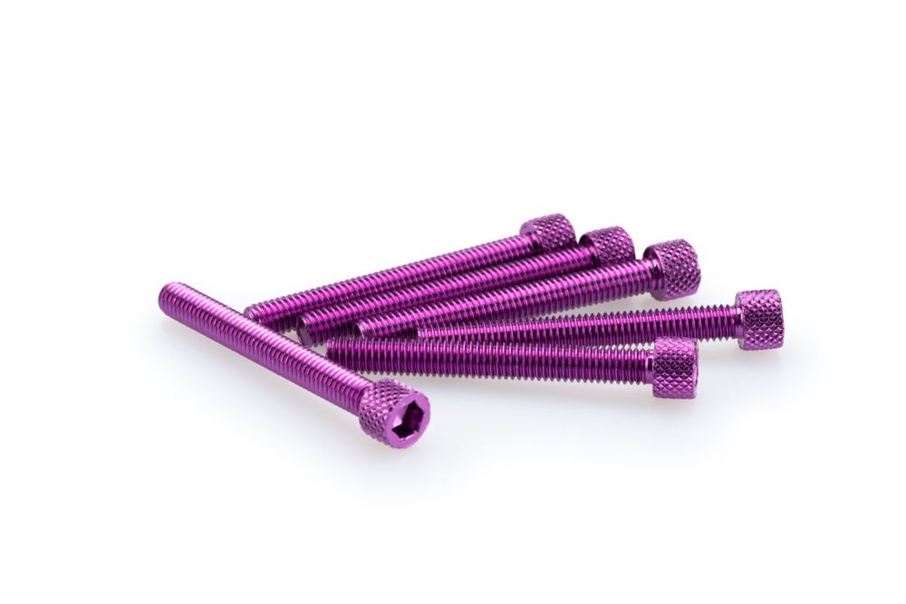 PUIG 0421L Muttern aus Anodisierten Aluminium passend fuer UNIVERSAL UNIVERSAL Lila