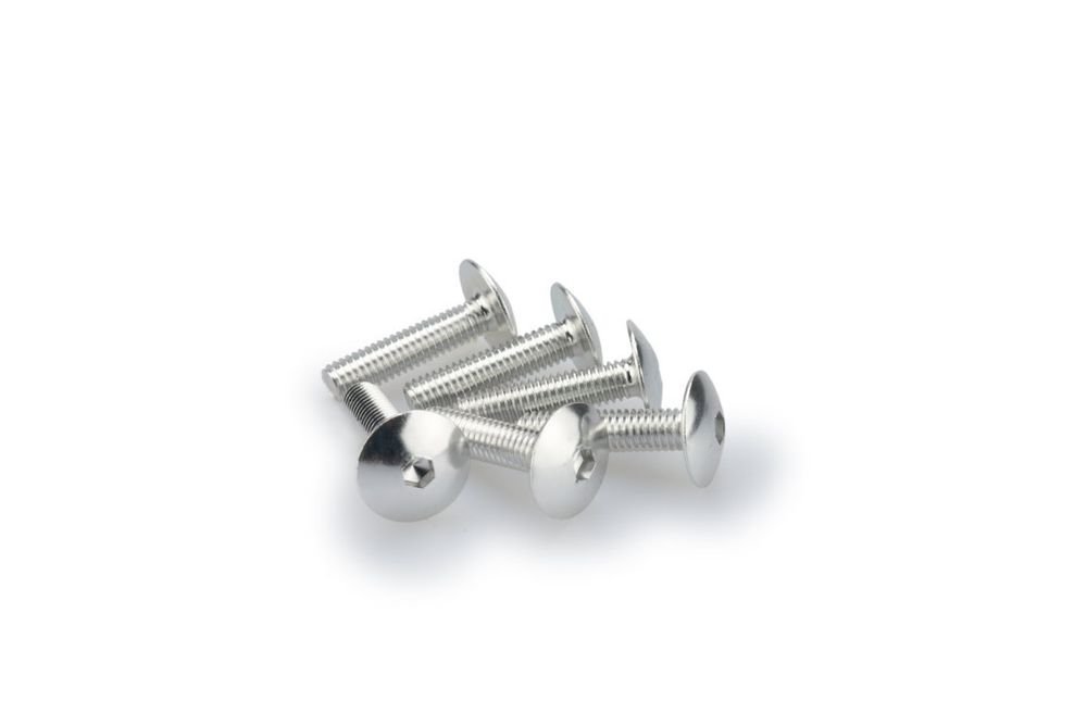 PUIG 0689P Muttern aus Anodisierten Aluminium passend fuer UNIVERSAL UNIVERSAL Silber