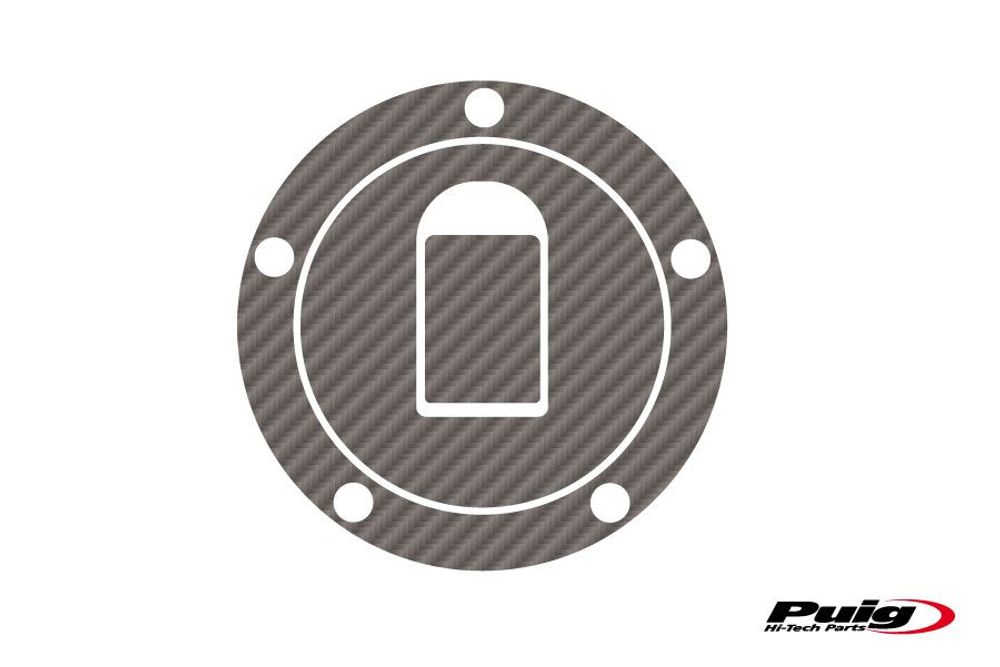 PUIG 8401C Tankdeckelschutz X-TREME passend fuer KAWASAKI KLE500 Carbon look