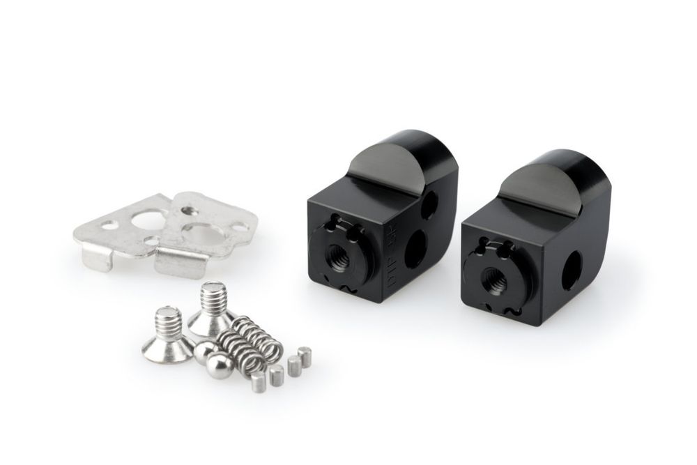 PUIG 20326N Vintage Fußrasten passend fuer BMW F650GS Schwarz