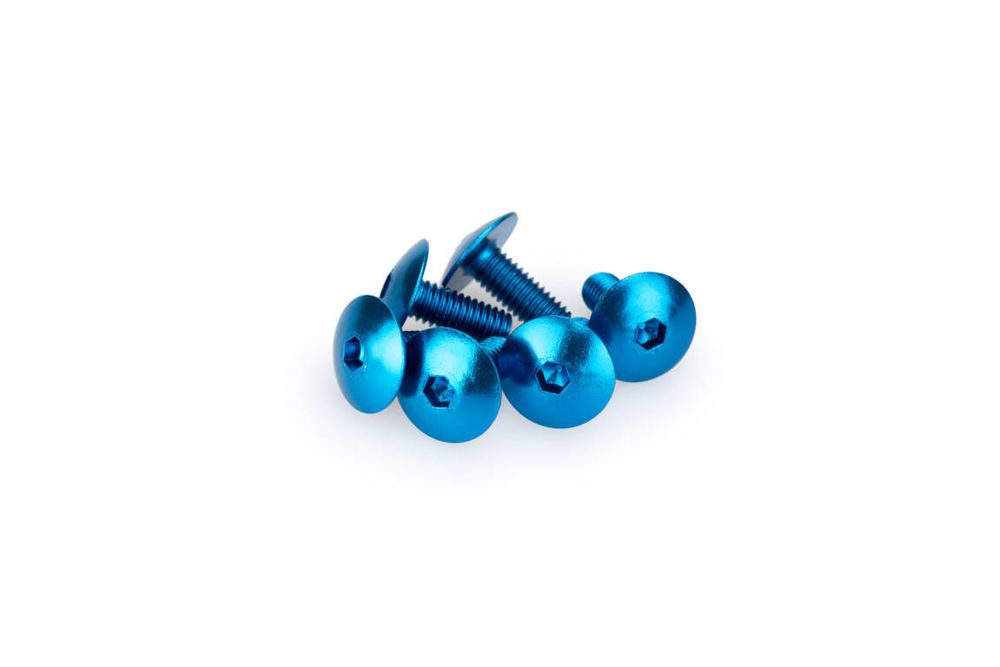 PUIG 0611A Muttern aus Anodisierten Aluminium passend fuer UNIVERSAL UNIVERSAL Blau