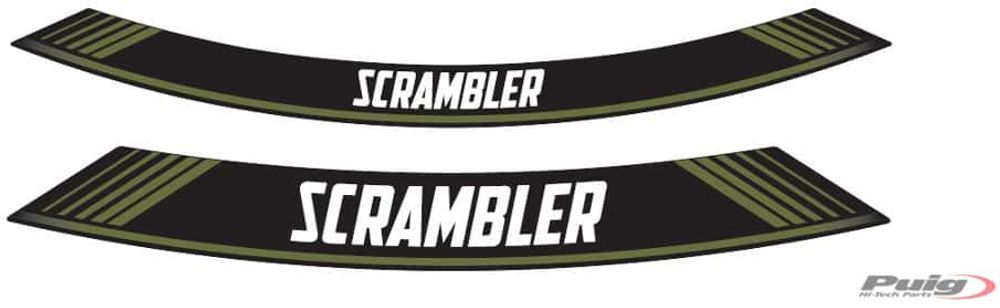 PUIG 9134V Rim Strips Specials passend fuer DUCATI SCRAMBLER ICON Grün