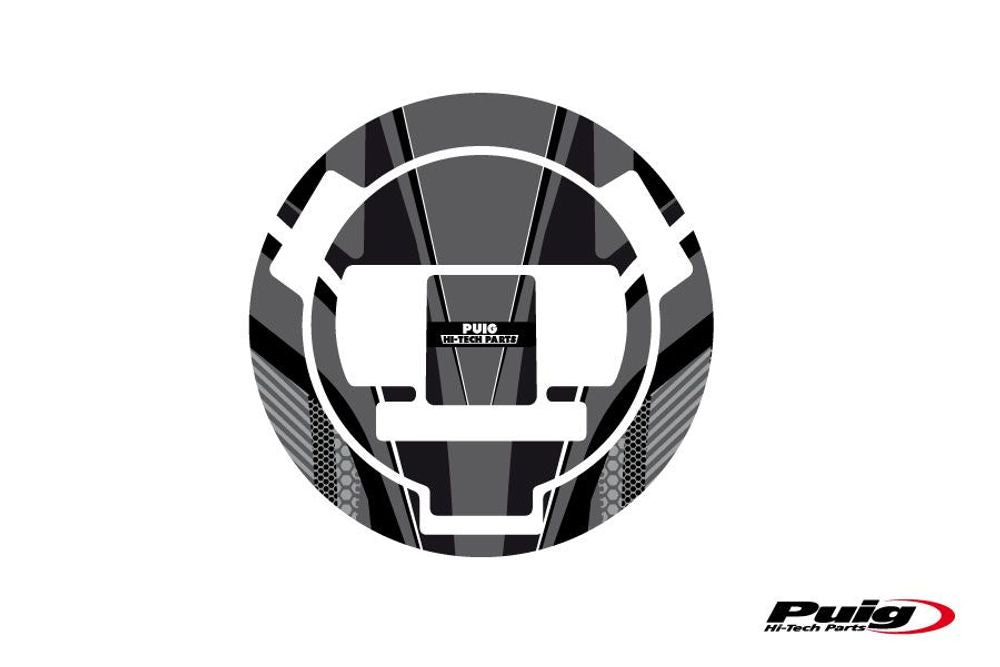 PUIG 6300U Tankdeckelabdeckungen Radikal passend fuer BMW R1200GS Grau