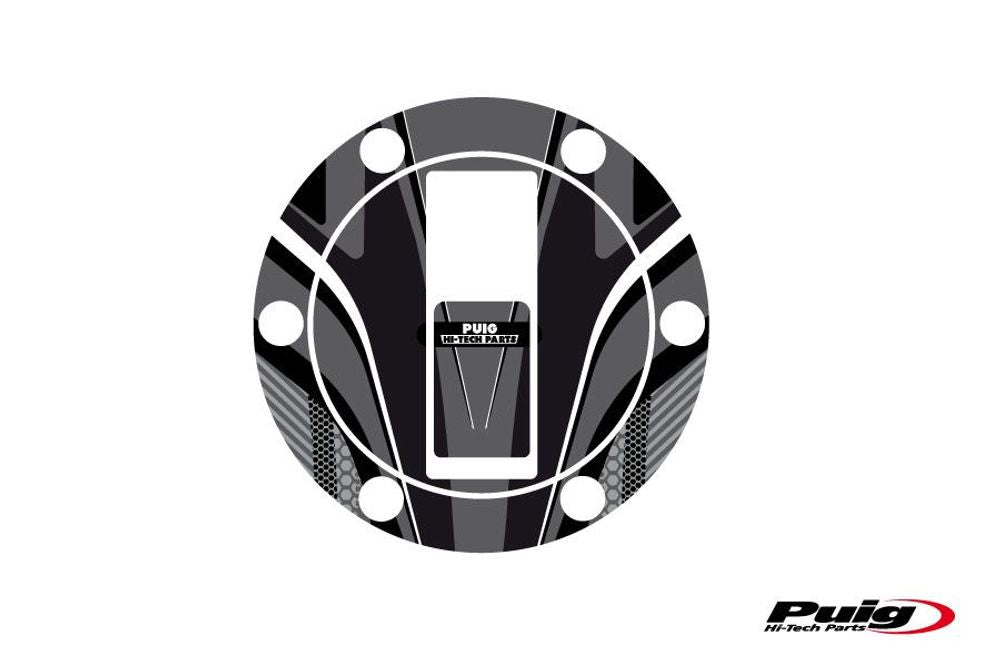 PUIG 6294U Tankdeckelabdeckungen Radikal passend fuer APRILIA SHIVER 900 Grau