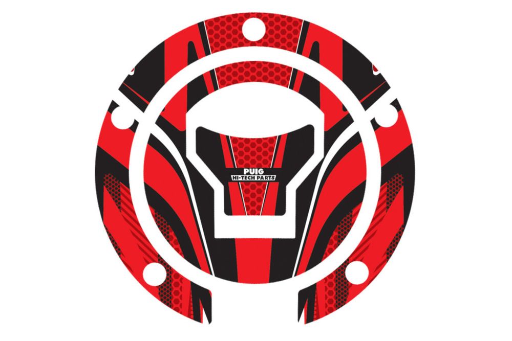 PUIG 7572R Tankdeckelabdeckungen Radikal passend fuer HONDA CROSSRUNNER Rot