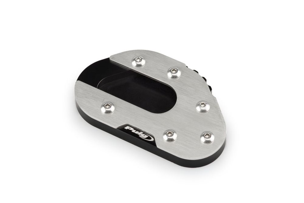 PUIG 20179N Fusstandverbreiterung mit Standardaufhängung passend fuer SUZUKI DL650 V-STROM Schwarz