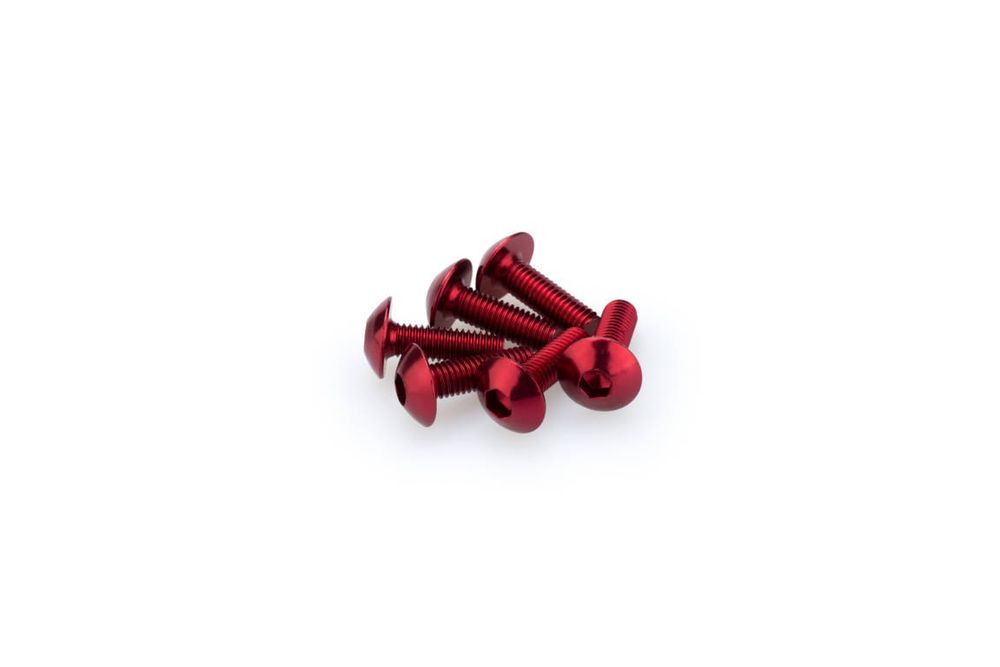 PUIG 0543R Muttern aus Anodisierten Aluminium passend fuer UNIVERSAL UNIVERSAL Rot
