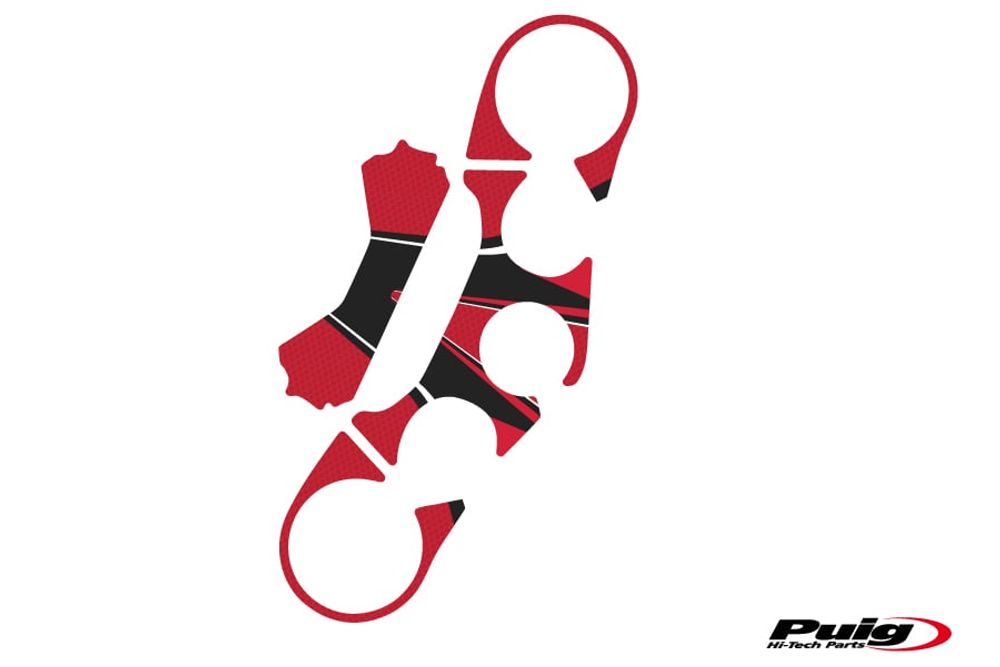 PUIG 6977R Radikal Yoke Protector passend fuer DUCATI MULTISTRADA 1200 Rot