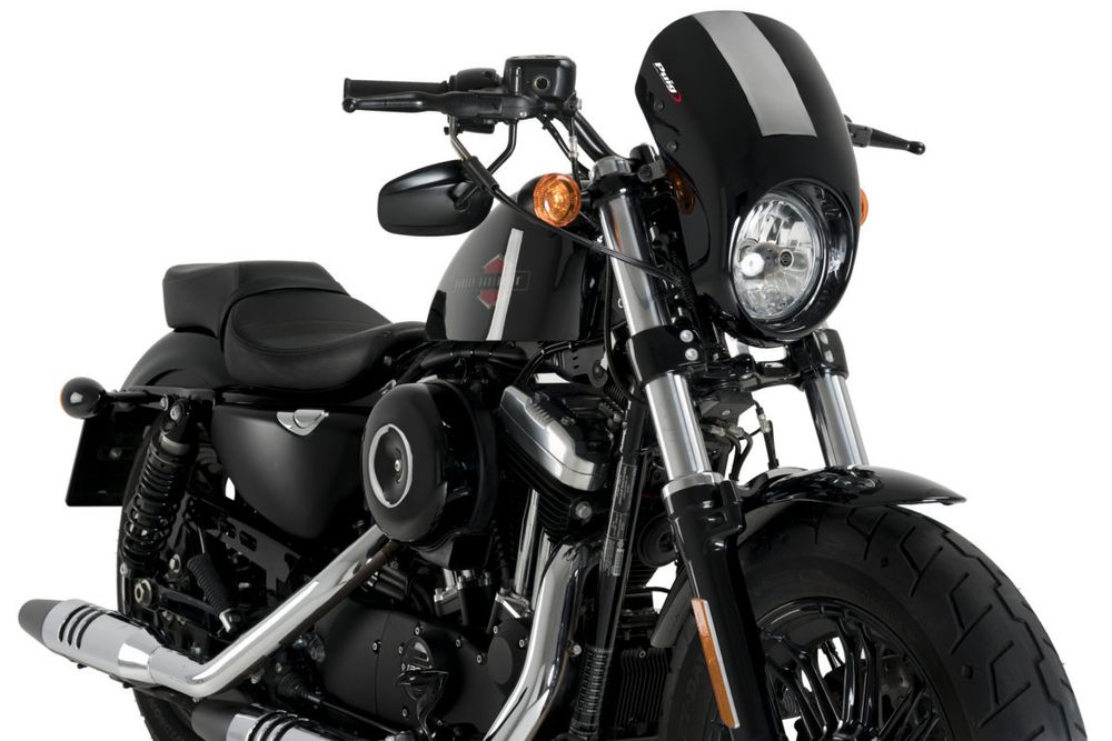 PUIG 21084N Anarchy passend fuer HARLEY DAVIDSON SPORTSTER FORTY-EIGHT XL1200X Schwarz
