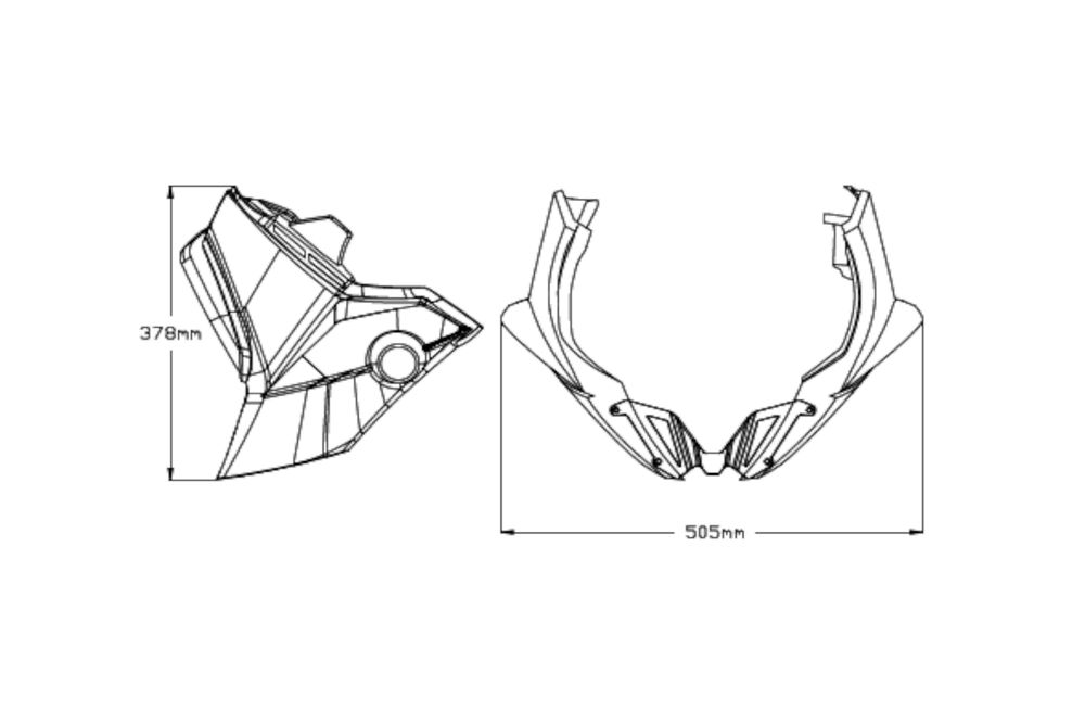 PUIG 20624J Bugspoiler passend fuer YAMAHA MT-07 Mattschwarz